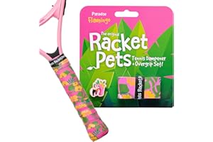 Racket Pets Kids Tennis Racket Dampener & Matching Overgrip Tape, Performance Shock Absorbing Dampener for Tennis Racket