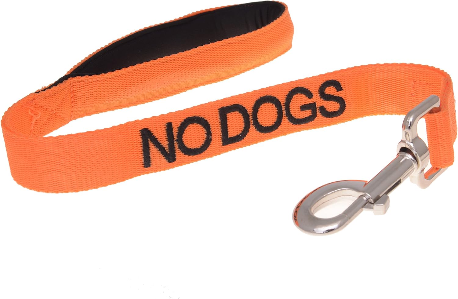 Dexil NO DOGS (Not good with other dogs) Orange Colour Coded 60cm 1.2m 1.8m Luxury Neoprene Padded Handle Dog Leads PREVENTS Accidents By Warning Others Of Your Dog In Advance (60cm)