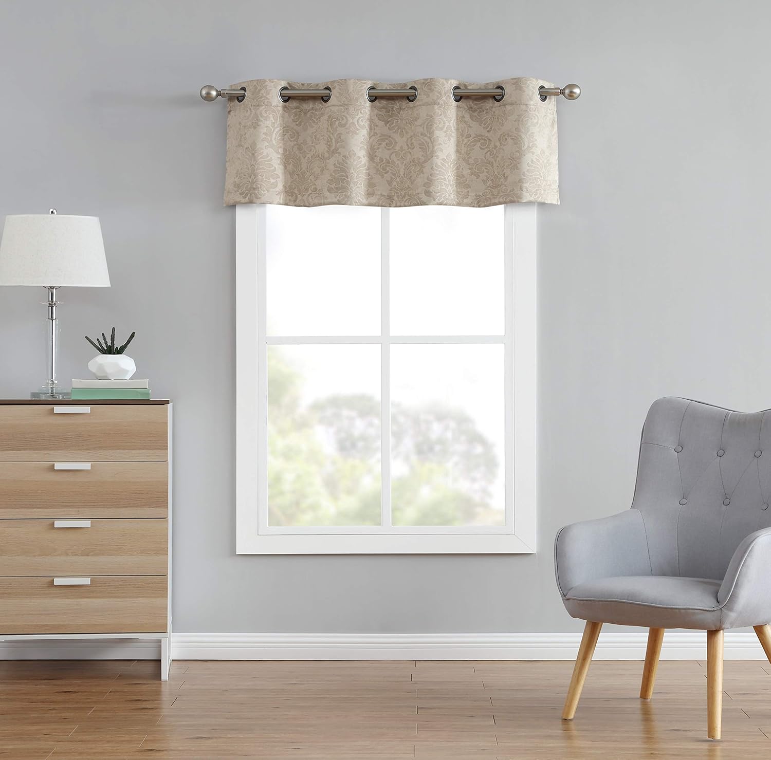 AsaTex Loretta - 1 Embossed Patio Extra Wide Curtain Panel with 16 Grommets - Thermal Weaved Blackout - Noise Reduction Fabric - Ideal for Sliding and Patio Doors (Patio 102 W x 84, Charcoal)