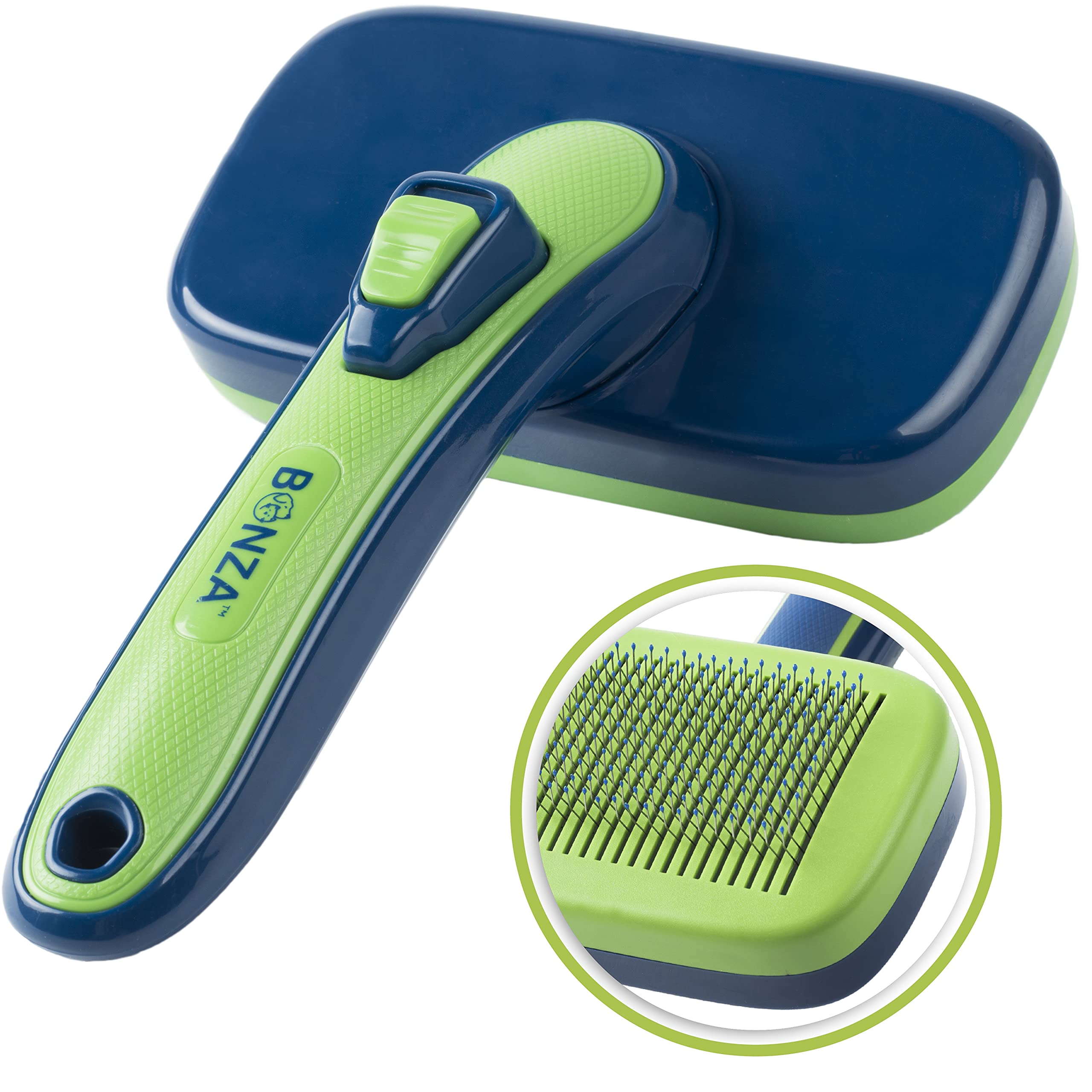 Bonza Slicker Brush - Long Haired Cat & Dog Brush - Dog & Cat Grooming - Large