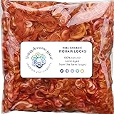 Real Mohair Wool Locks, Organic Hand Dyed Fiber for