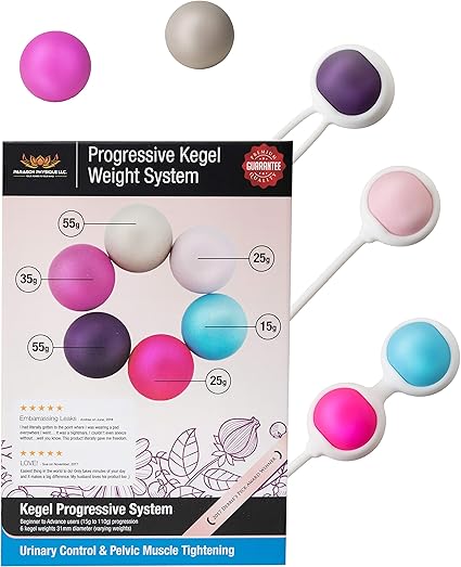 Ben Wa Progressive Kegel Weight Exercise System 6 Weights For Woman Beginner To Advance Helps Strengthen Pelvic Floor Muscles And Resolves
