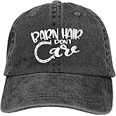 KKMKSHHG Barn Hair Don't Care Baseball Cap, Adjustable Vintage Cotton Denim Dad Hat for Women and Men