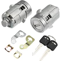 Ignition Lock Cylinder For Chevy Silverado 1500/2500 HD 2001-2007 - With 2 Keys, Black, Steering Column Mount