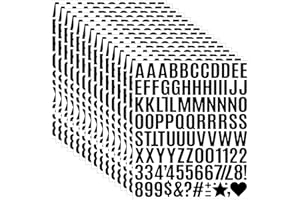 STICEARD 1470Pcs Letter Stickers Alphabet Stickers 15 Sheets Vinyl Small Mailbox Numbers 1 Inch Self Adhesive,Stick on Letters for Scrapbook Water Bottles Mailbox Cup Craft Sign Classroom Address Number Black