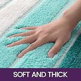 DEXI Turquoise Bath Mat 50 x 80 cm Non Slip Microfiber Ultra Absorbent view 3