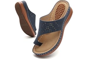 Tilocow Wedge Sandals for Women 2025, Casual Slip on Summer Sandals, Comfortable Orthopedic Flip Flops, Platform Sandals Women