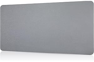 Laokiiy Desk Mat, Dual-Sided Desk Pad, Large Mouse Pad for Desk, Natural Cork & PU Leather Non-Slip Waterproof Desk Mats for Office and Home (Gray, 31.5" x 15.7")