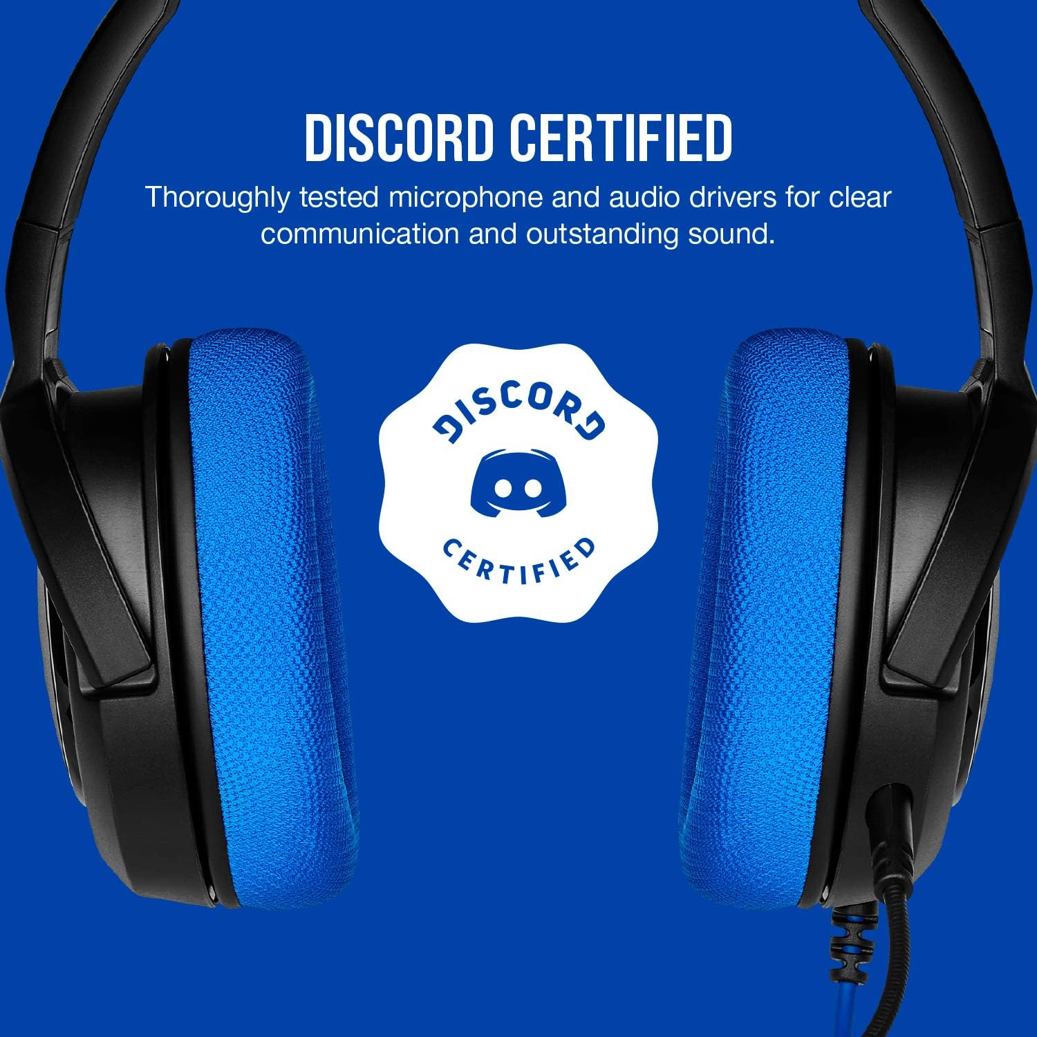 Corsair HS35 - Stereo Gaming Headset - Memory Foam Earcups - Headphones Designed for Playstation 4 (PS4) and Mobile – Blue: Computers & Accessories