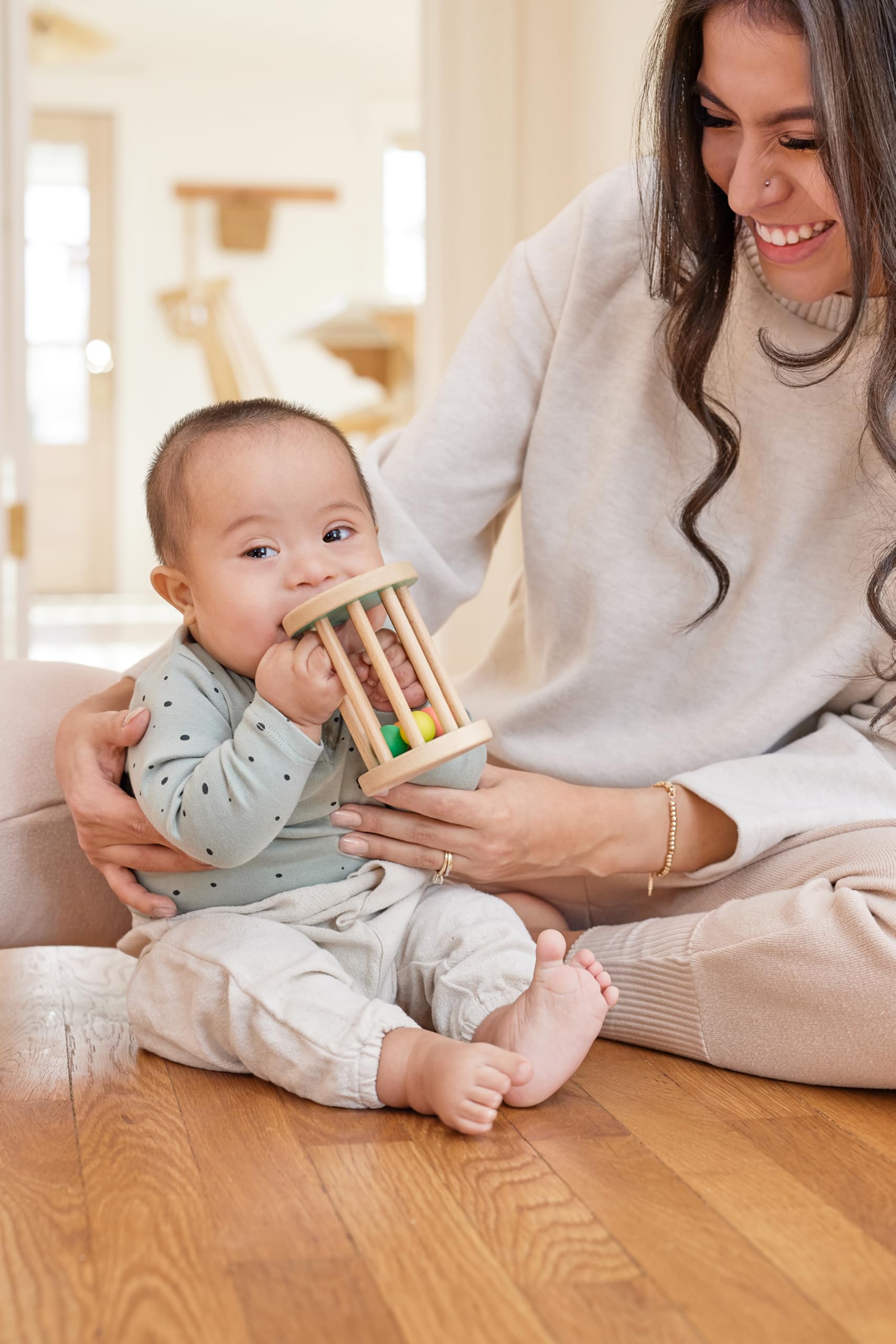 Lovevery, Montessori Rolling Rattle, Baby Rattle Starting at 12 Weeks