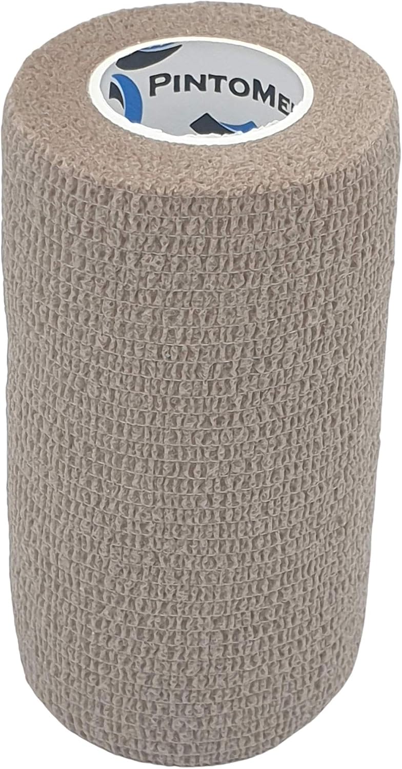 PintoMed, 6 X Beige X 10CM X 4.5M, Cohesive Bandage Stretched, Self-Adhesive Flexible Bandages - Image 3