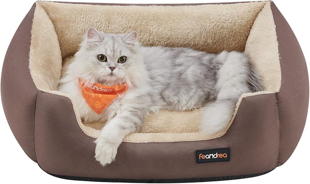 Feandrea Inner Dog Bed with Removable Reversible Cushion 60x50x20 cm