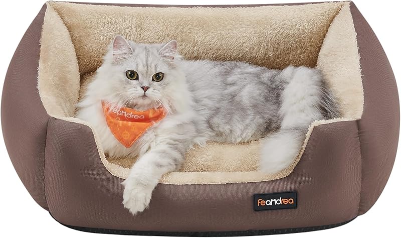 Feandrea Inner Dog Bed with Removable Reversible Cushion 60x50x20 cm