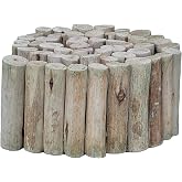 FOREVER BAMBOO Natural Eucalyptus Wood Solid Log for Garden Edging Lawn Landscape Fence Borders 72 in L x 6 in H x 1.25 in D