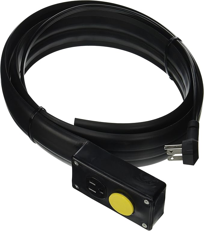 UL Rated Flat Electrical Power Extension Cord Gray 10ft