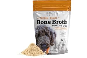 Bluebird Provisions Chicken Bone Broth for Dogs and Cats - Canadian Owned - Bone Broth for Cats - Dog Food Toppers for Picky 