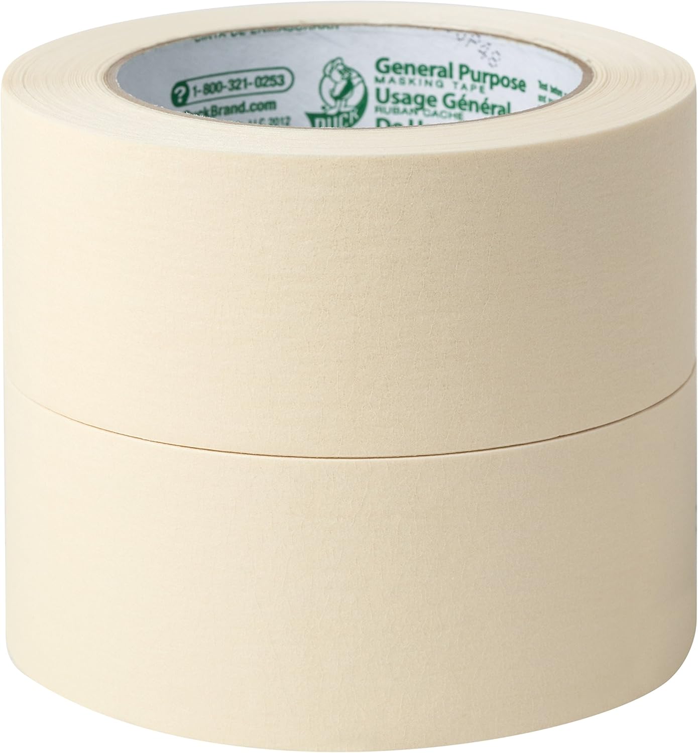 Duck Brand General Purpose Masking Tape - Beige, 1.88 in. x 60 yd., 2-Pack - - 