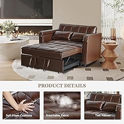 ORRD Convertible Sofa Bed, 3-in-1 Multi-Functional