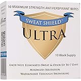 Sweat Shield Ultra Antiperspirant - Clinical Strength - Reduce Sweat Up To 7-Days Per Use (Pack of 10)