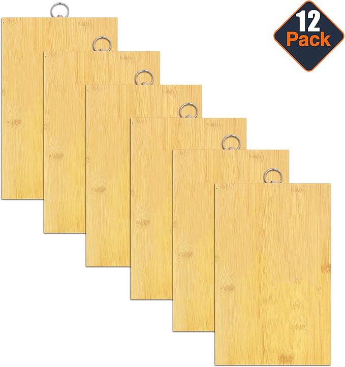 Premium Bamboo Chopping Board Set 12 Pack Bulk Bamboo