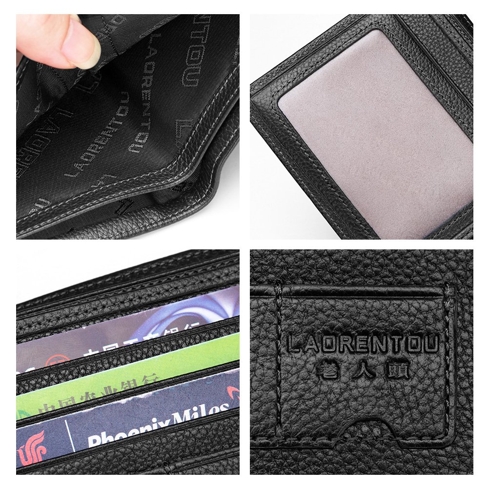 Men's Wallets, Genuine Cow Leather RFID Blocking Gift Box Packaging