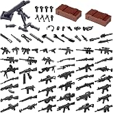 HIMIRICH Weapons Pack Military Toy Set Building Blocks Model for Soldier Figures, Army Equipment Gear Kit Pieces and Parts Accessories Compatible with Major Brand, 73 Pcs