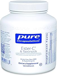 Pure Encapsulations - Ester-C & Flavonoids - Hypoallergenic Vitamin C Supplement Enhanced with Bioflavonoids - 180 Capsules