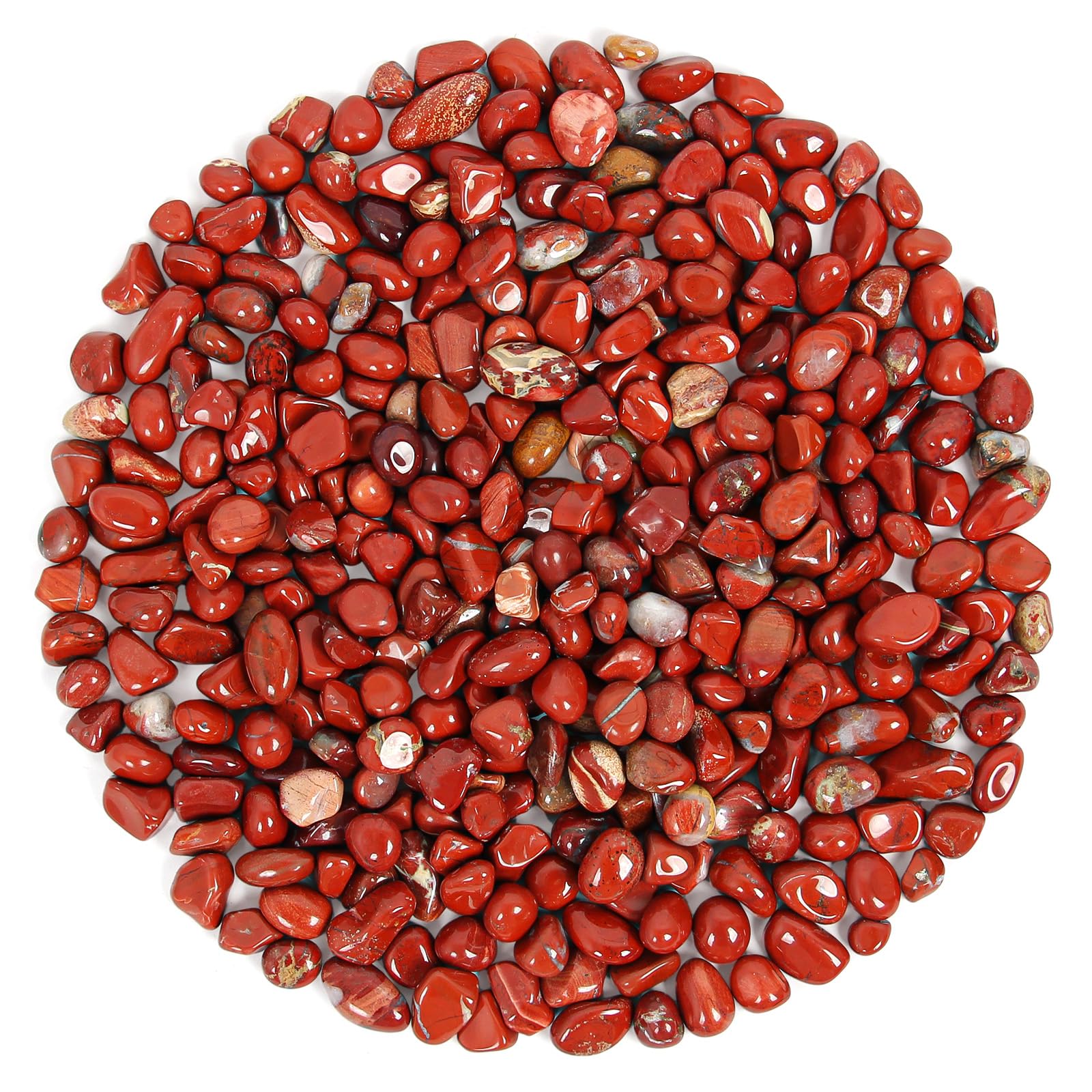 1.1lb Natural Red Jasper Crystal Chips-Red Jasper Healing Crystals Chips, Crushed Crystal Gemstones for Crafts, Beautiful Package for Gifts (Red Jasper)