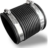 4" Dust Control Flex Hose Cuff Connector Ports 70149 Fit for 4 Inches Woodworking Dust Collection Hose, with 2 Stainless Steel Hose Clamps