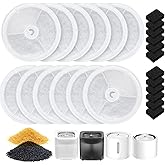 12 PCS Upgraded Filter Unit 3.0 Fit for Pet Cat Water Fountain E versweet Solo 2/Solo SE, E versweet 2S/3/3 Pro, 12 PCS Replacement Filter and 12 PCS Foam Pump Filters