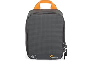Lowepro GearUp Filter Pouch 100, Camera Case for Filter, Filter Case with 10 Sheet Filters, 2 Round Filters, Filter Mount, Non-Scratch Card Sleeve, Made with Recycled Fabrics, Grey