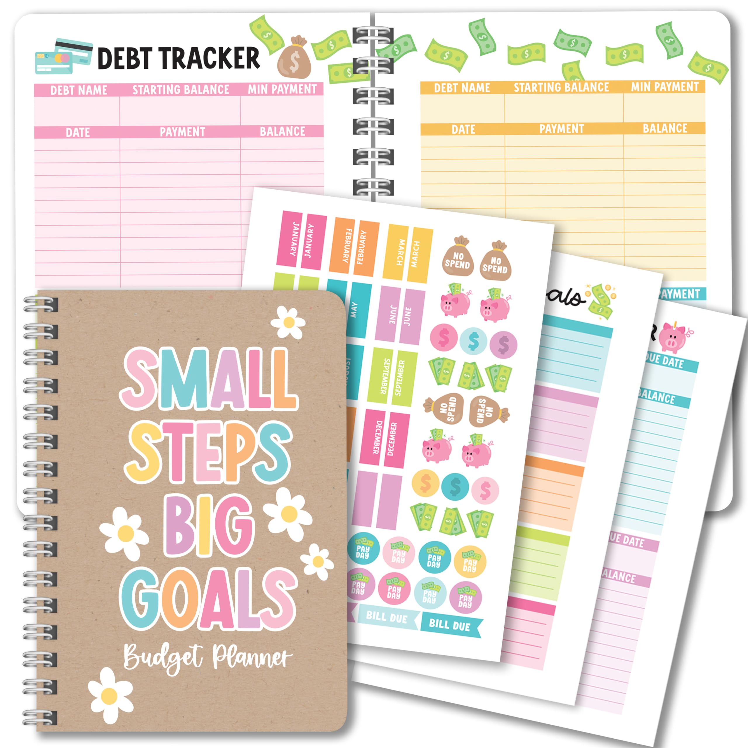 2026 Budget Planner and Monthly Bill Organizer - Monthly Budget Planner 2026, Financial Planners Budgeting Book, Bill Tracker Notebook for Expenses, Kraft Undated Finance Organizer Journal