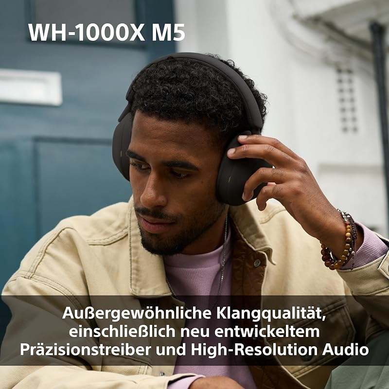 WH-1000XM5 kabellose Bluetooth Noise Cancelling Kopfhörer (30h Akku, Touch Sensor, Headphones Connect App, Schnellladefunktion, optimiert für Amazon Alexa, Headset mit Mikrofon) Silber