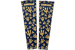 EVERYTHING CROPOVER Caribbean Flag Arm Sleeves for Carnival J'ouvert Basketball Men Women UV Protection Compression | 1 pair