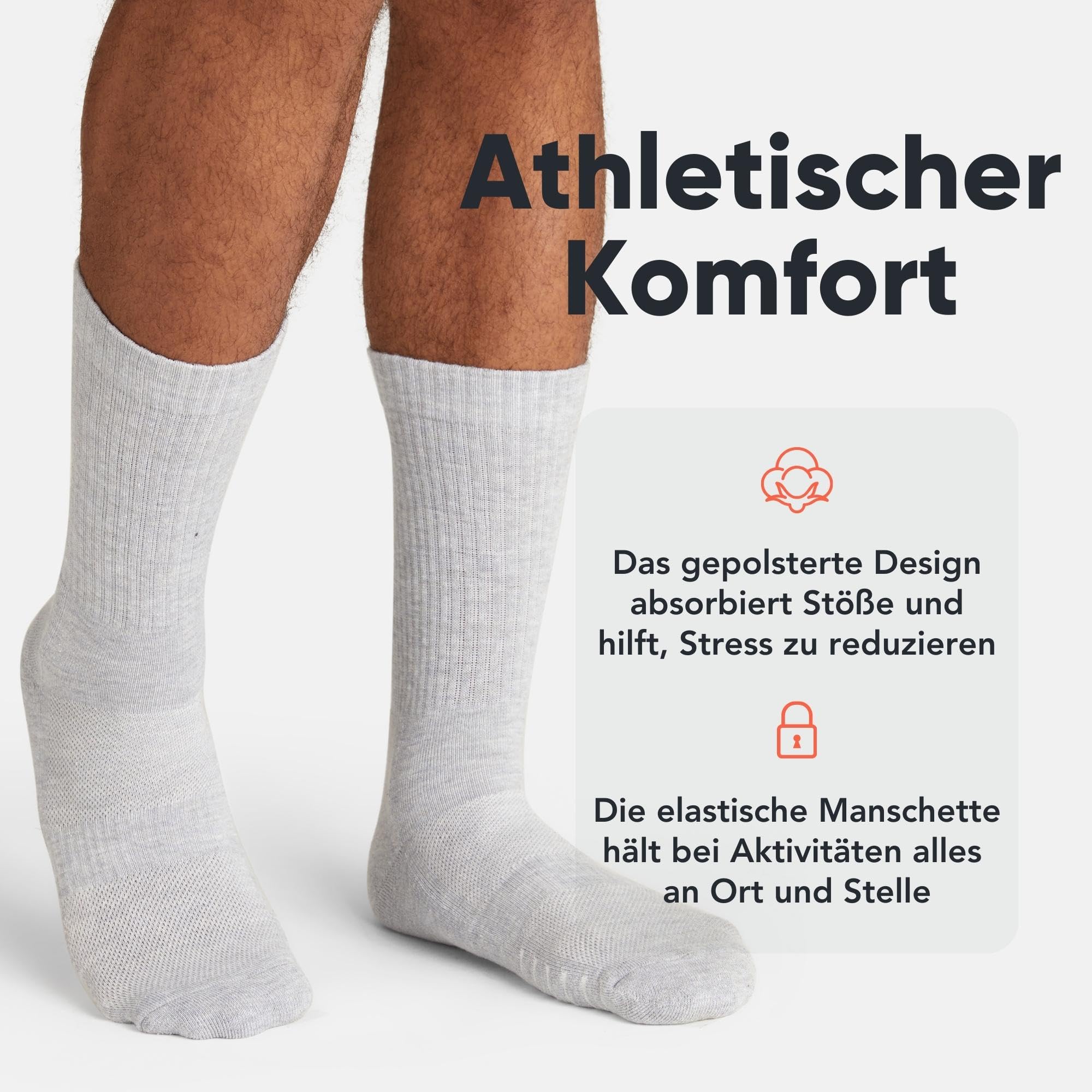 FM London Unisex (8er-pack) Gepolsterte Unisex-sportsocken Sports Socks, Sortiert, 35-38 EU 3