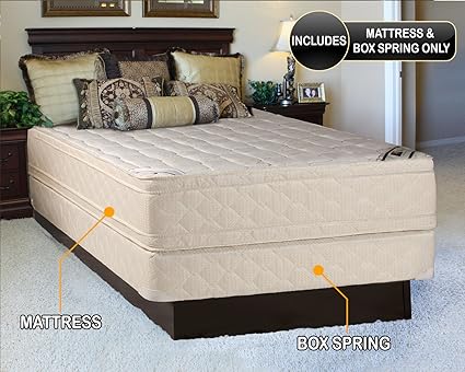 Amazon Com Elite Extrapedic Pillow Top Full Size Mattress And Box