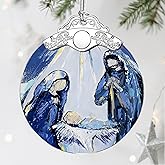 Stained Glass Christian Ornament, Nativity Christmas Ornaments, Christmas Decorations for Tree, Holiday Ornament, Christian Gifts, Religious Gifts, Gift Ideas & Xmas Gift