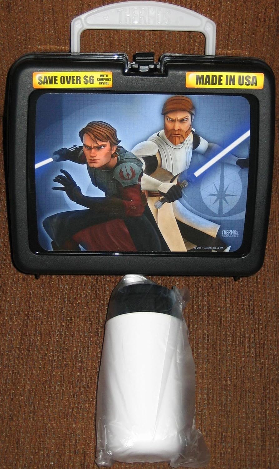 plastic lunch box with thermos