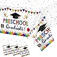 3 Pack Preschool Graduate Tablecloths Plastic Kindergarten Graduation Table Cover Decorations Pre K Congrats Grad Table Cloths for Preschool Graduate Party Ceremony Decor Supplies, 54 x 108'' (White)