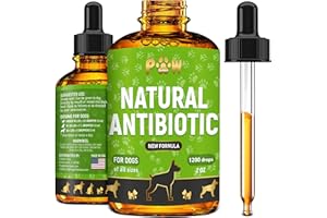 GOLDEN PAW Dog Antibiotics for Infections, Cough, & Teeth Moments | Natural Antibiotics for Dogs with UTIs | Dog Allergy Relief & Canine Breath Treatment in 1 Bottle | Organic | 2 Oz