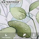 WELTRXE Shower Curtain 183x183cm Green Leaves Waterproof 12 Hooks view 4