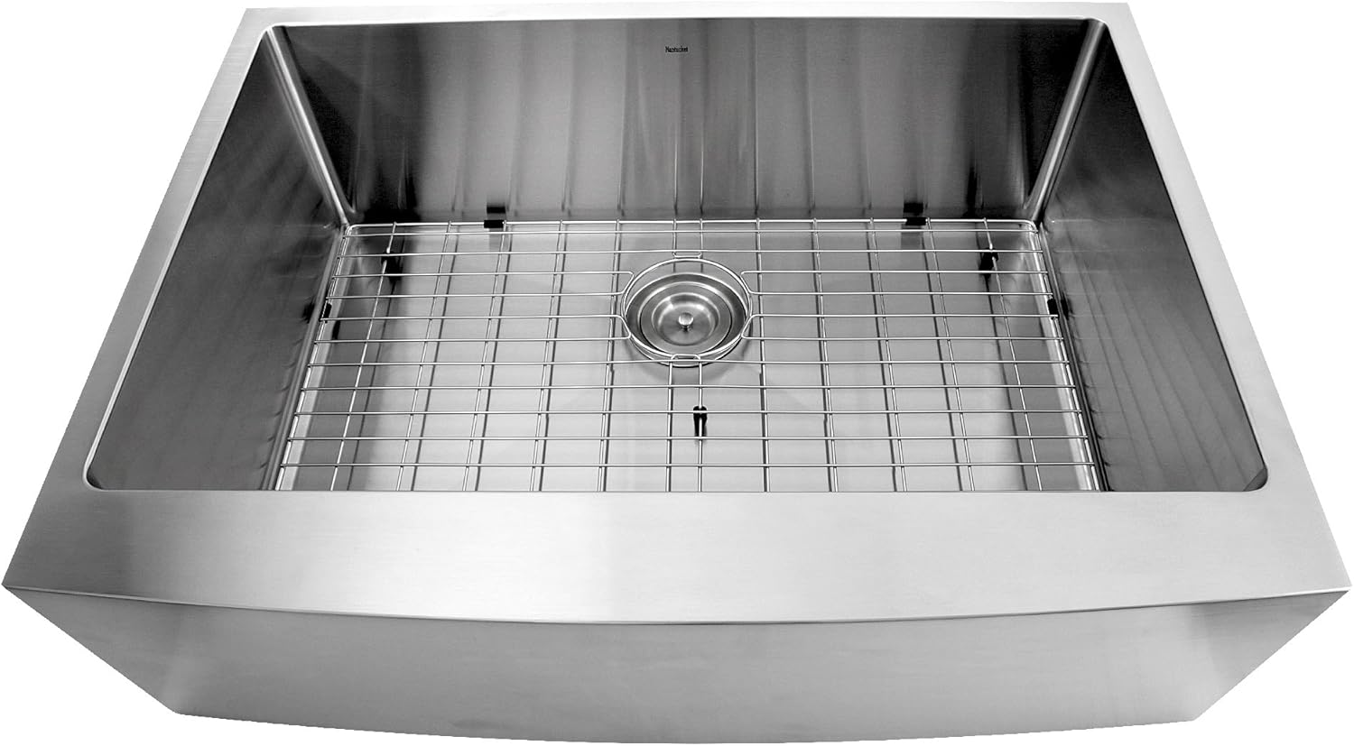 Nantucket Sinks APRON302010SR-16 30-Inch Pro Series Single Bowl Undermount Apron Kitchen Sink, Stainless Steel