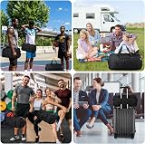 DAYGOS Gym Duffle Bag 40L Waterproof Wet Pocket Shoes Compartment Black view 6
