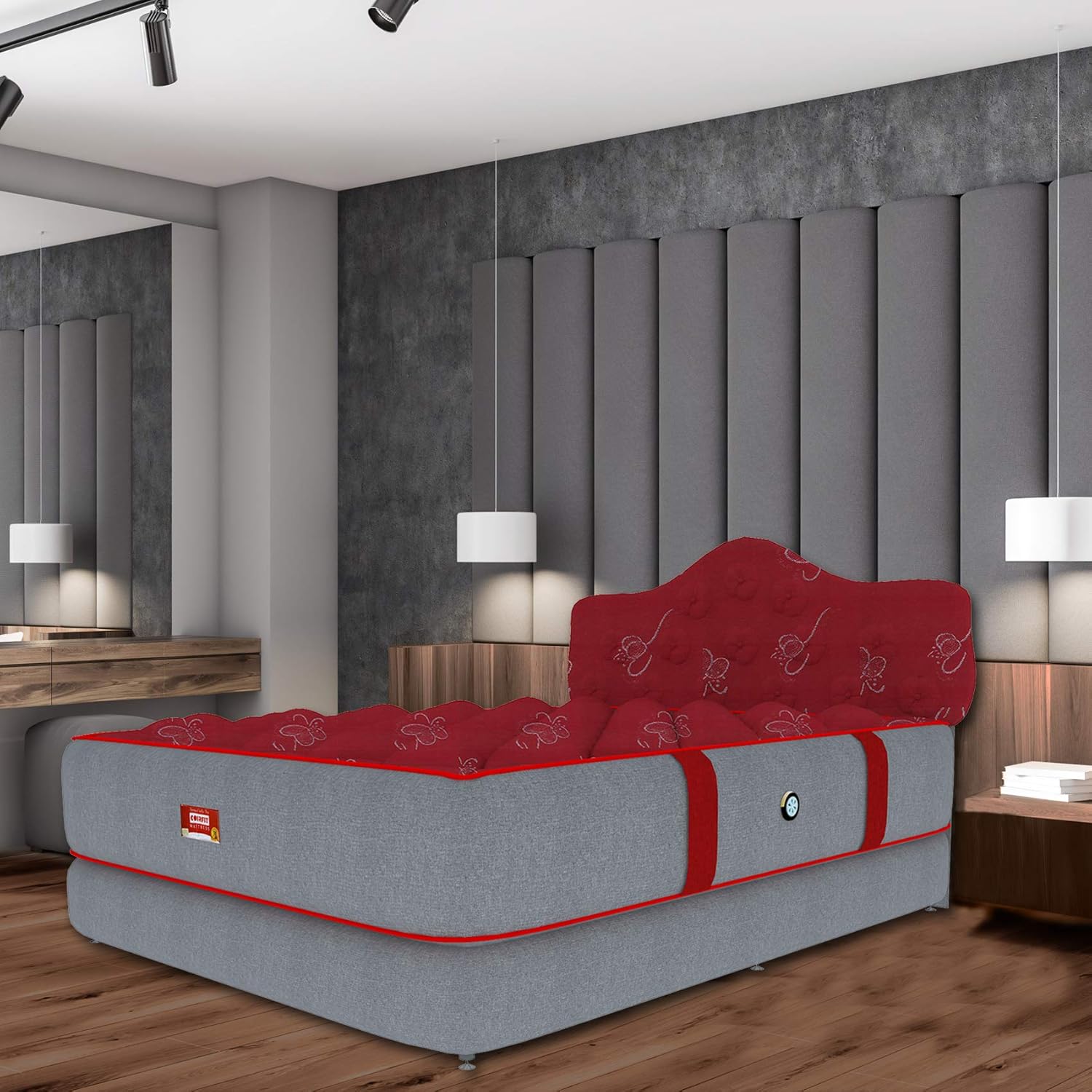 Coir Fit Euphoria Normal Top 6 Inch Queen Size Bonnell Spring Mattress Red 80x70x6