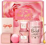 Eletorot Mum Gift Hamper Daughter Son Personalised Pamper Set Candle Bath Bomb