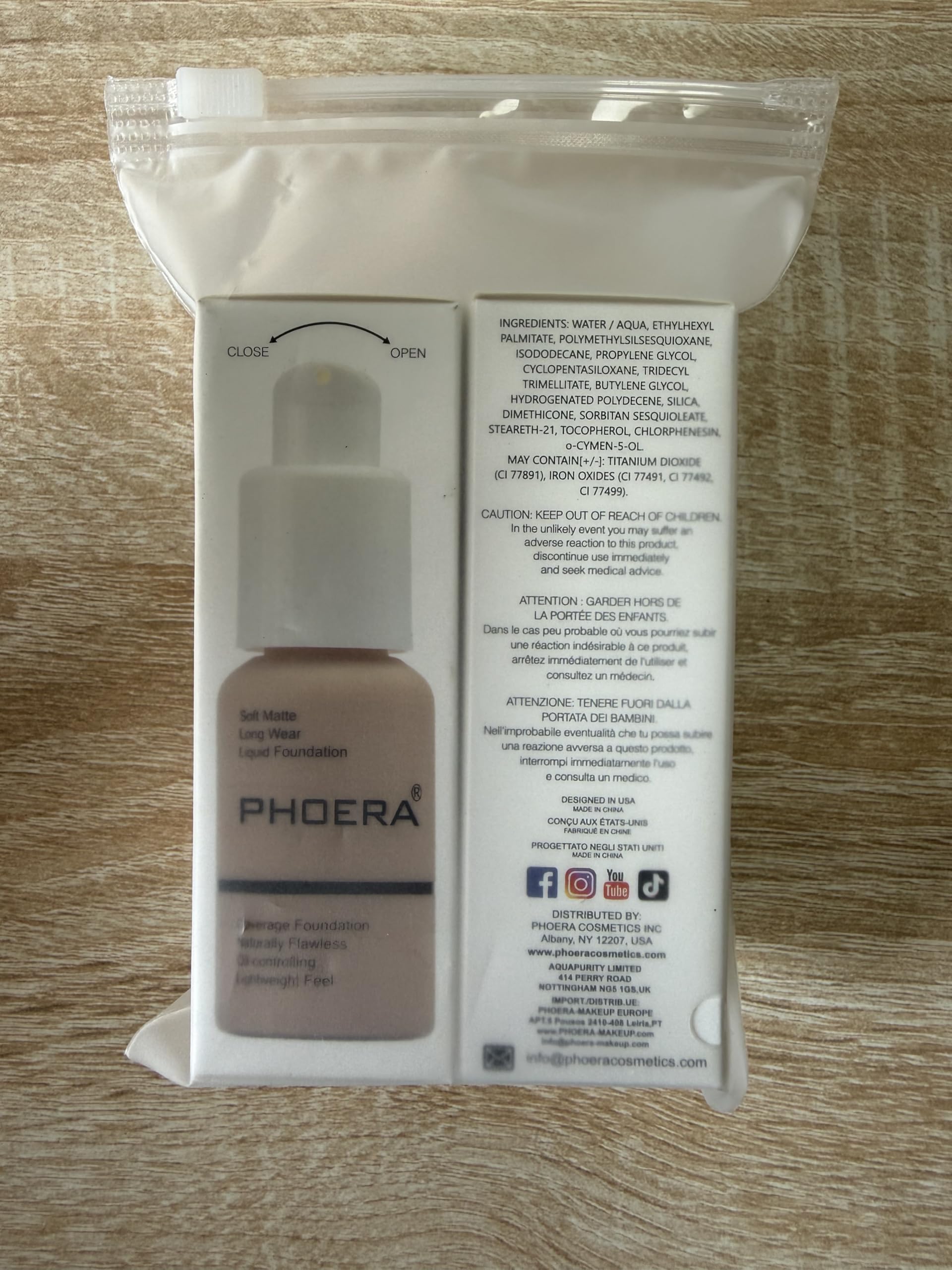 PHOERA Matte Liquid Foundation - 2PCS Full Coverage Concealer for Women, 30ml 24HR Oil Control (2pcs- 108-Tan) — image 1