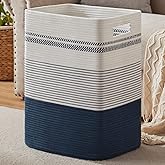 SIXDOVE Laundry Basket, Large Woven Rope Tall Laundry Basket with Handles, Decorative Storage Basket for Clothes and Blankets in Living room, Bedroom