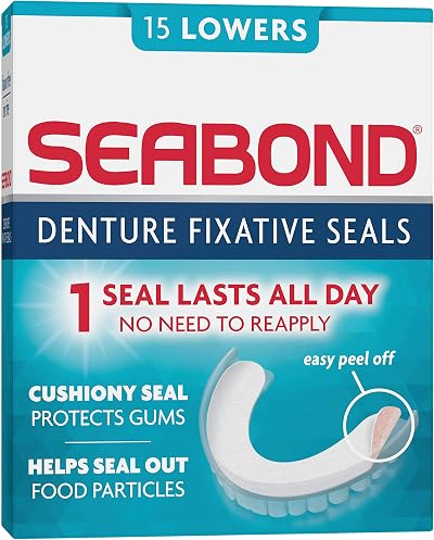Seabond Denture Fixative Seals Soft Adhesive Cushion 15 Lowers Brand Seabond