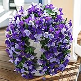 Faux Bougainvillea Artificial Flowers Plants for Outdoor Outside Spring Decoration, 2pcs Fake Silk Long Trailing Vines UV Resistant Realistic for Front Door Porch Planter Urn Patio Balcony Yard, Mix