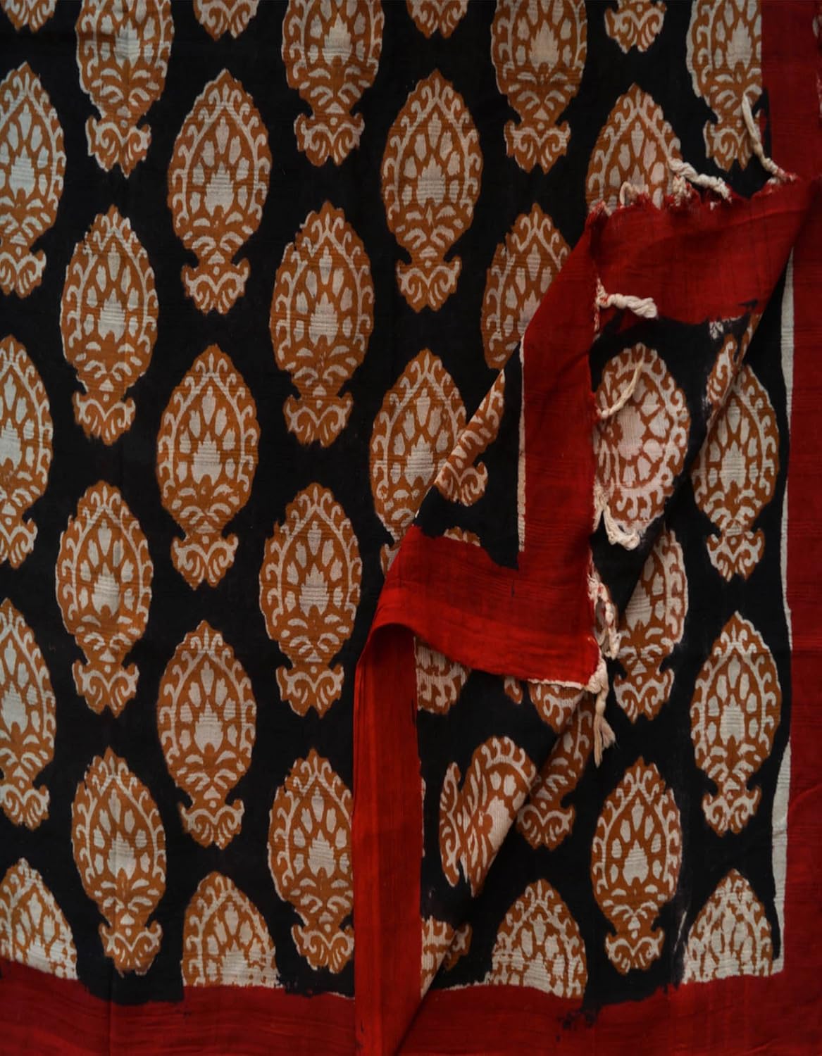 b07bc9brnx unnati silks women floral printed bagru rajasthani cotton dupatta(uds1476-black)